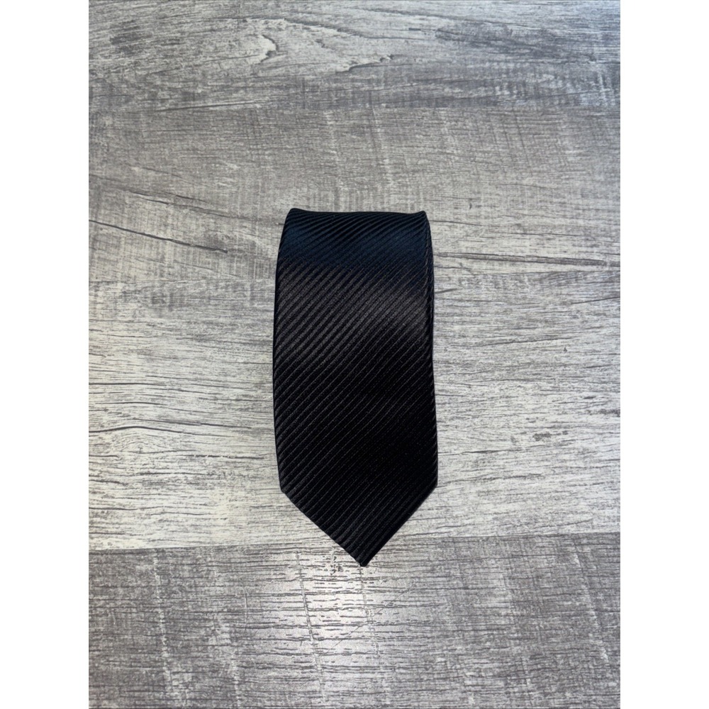 Broletto Black Diagonal Jacquard Silk Tie